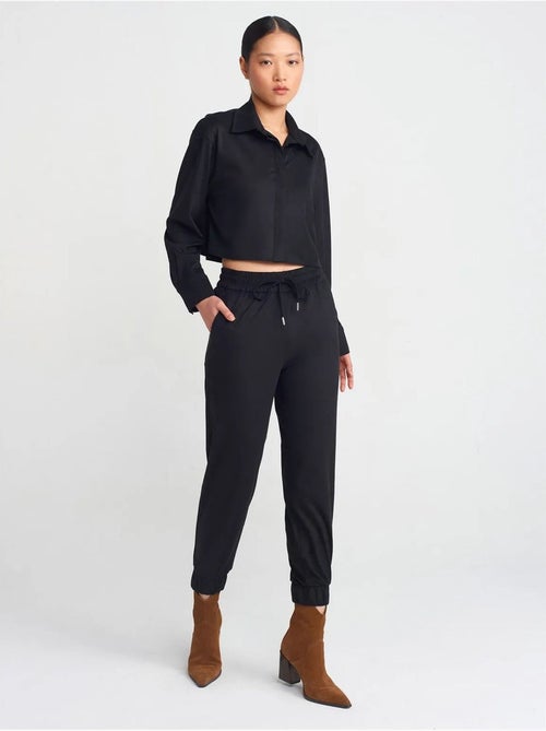 Pantalones jogger de ante sintético - Kiabi Pantalones jogger de ante sintético - Kiabi