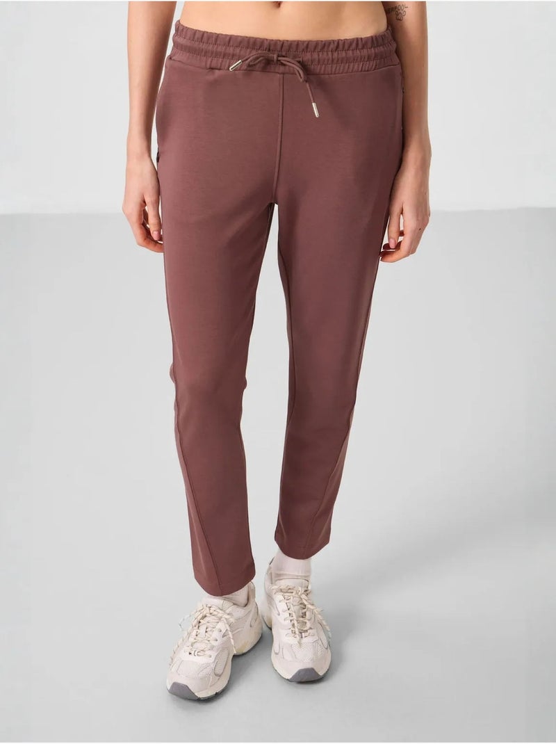 Pantalones jogger de mujer con cremallera tommy Marrón - Kiabi
