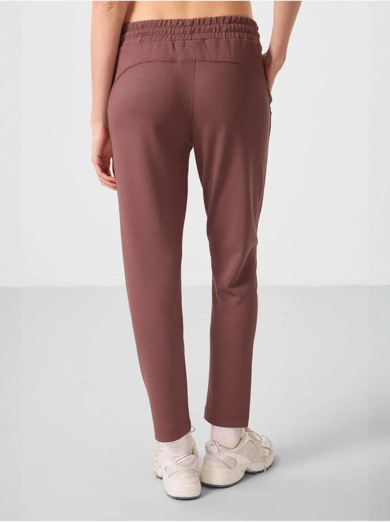 Pantalones jogger de mujer con cremallera tommy Marrón - Kiabi
