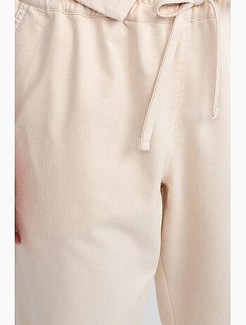 Pantalones jogger de mujer en mezcla de lino dilvin