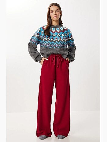 Pantalones jogger de pierna ancha con cierre de cordón istanbul