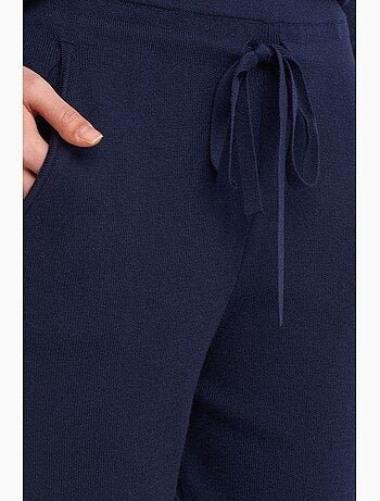 Pantalones jogger de punto con lúrex para mujer dilvin