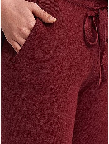 Pantalones jogger de punto con lúrex para mujer dilvin