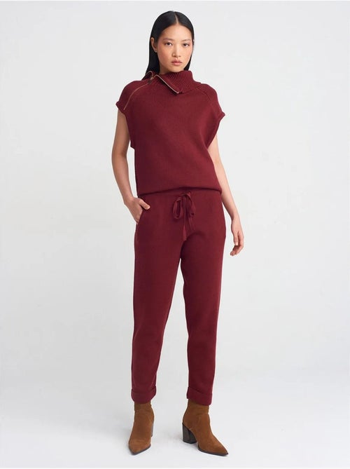 Pantalones jogger de punto con lúrex para mujer dilvin - Kiabi