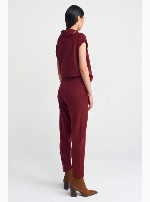 Pantalones jogger de punto con lúrex para mujer dilvin - Kiabi