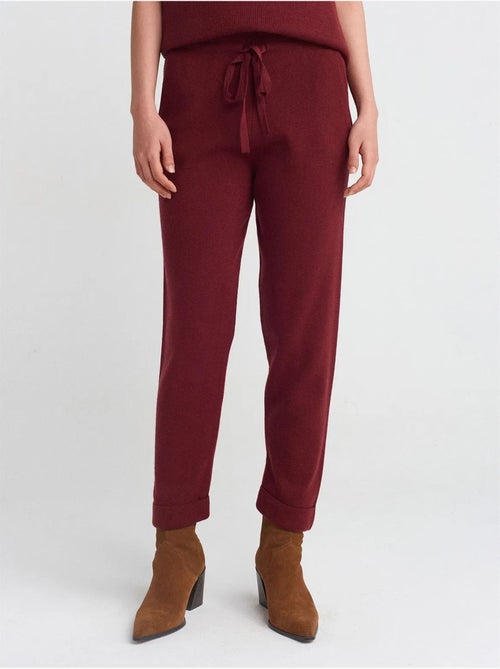 Pantalones jogger de punto con lúrex para mujer dilvin - Kiabi
