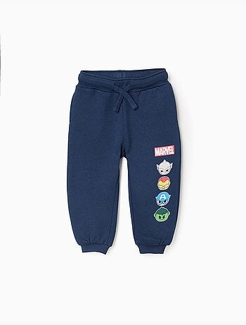 Pantalones joggers cepillados, azul