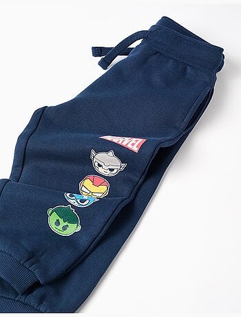 Pantalones joggers cepillados, azul