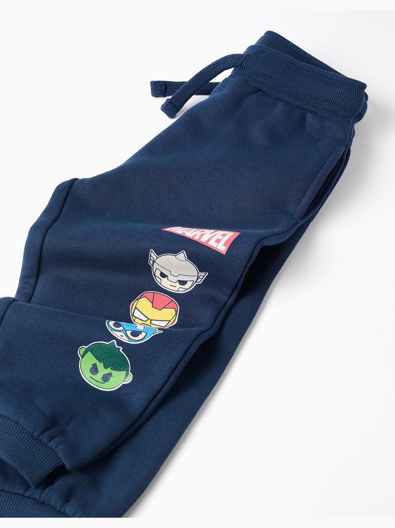 Pantalones joggers cepillados, azul Azul oscuro - Kiabi