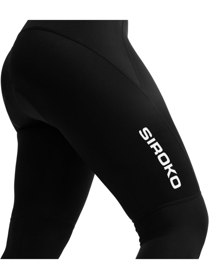 Pantalones largos ciclismo con badana mujer ciclismo mujer core lookout Negro - Kiabi