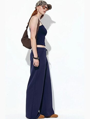 Pantalones largos con cintura elástica y cordón ajustable busem