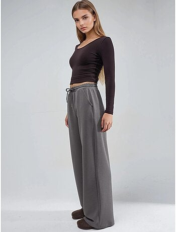 Pantalones largos con cintura elástica y cordón ajustable busem
