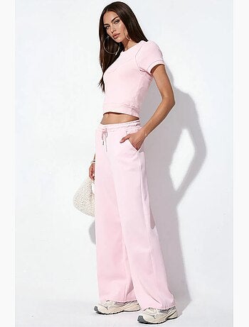 Pantalones largos con cintura elástica y cordón ajustable busem