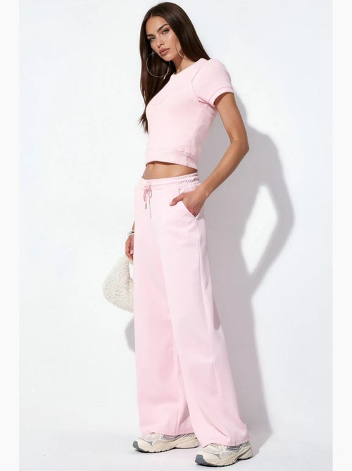 Pantalones largos con cintura elástica y cordón ajustable busem - Kiabi Pantalones largos con cintura elástica y cordón ajustable busem - Kiabi