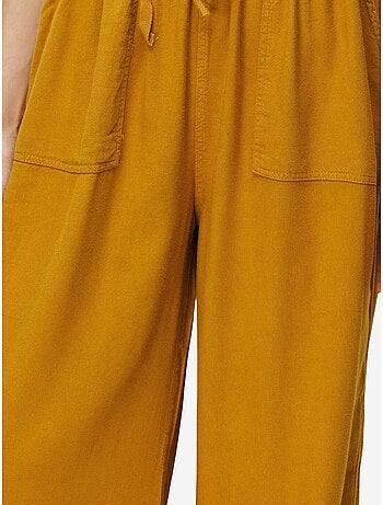 Pantalones largos de pierna recta con cintura elástica para mujer mixray