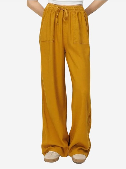 Pantalones largos de pierna recta con cintura elástica para mujer mixray - Kiabi Pantalones largos de pierna recta con cintura elástica para mujer mixray - Kiabi