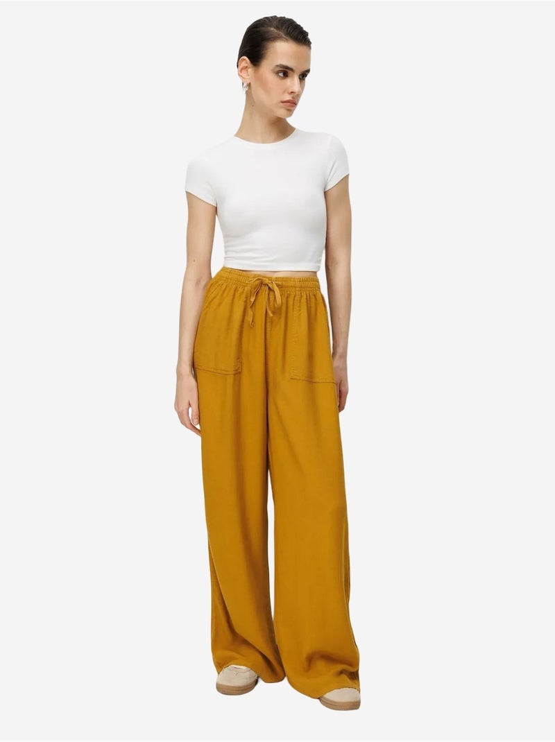 Pantalones largos de pierna recta con cintura elástica para mujer mixray Ámbar - Kiabi