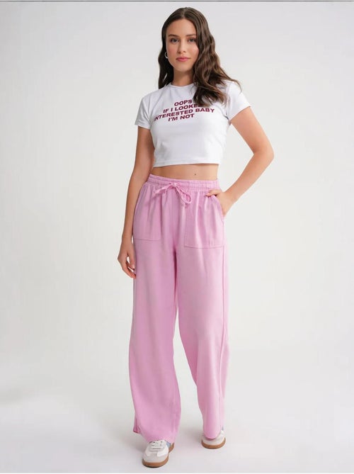 Pantalones largos de pierna recta con cintura elástica para mujer mixray - Kiabi Pantalones largos de pierna recta con cintura elástica para mujer mixray - Kiabi