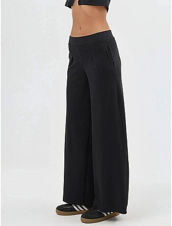 Pantalones largos rectos con cintura elástica busem