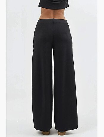 Pantalones largos rectos con cintura elástica busem