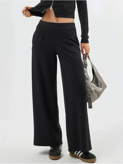 Pantalones largos rectos con cintura elástica busem - Kiabi Pantalones largos rectos con cintura elástica busem - Kiabi