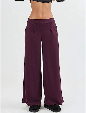 Pantalones largos rectos con cintura elástica busem