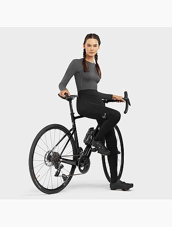 Pantalones largos térmicos ciclismo con badana mujer ciclismo mujer core agilit