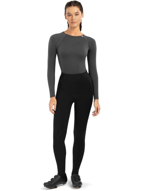 Pantalones largos térmicos ciclismo con badana mujer ciclismo mujer core agilit - Kiabi