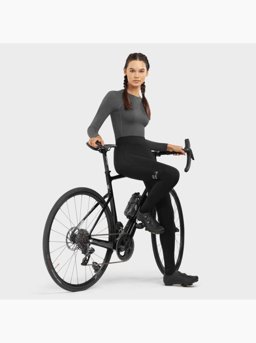 Pantalones largos térmicos ciclismo con badana mujer ciclismo mujer core agilit - Kiabi