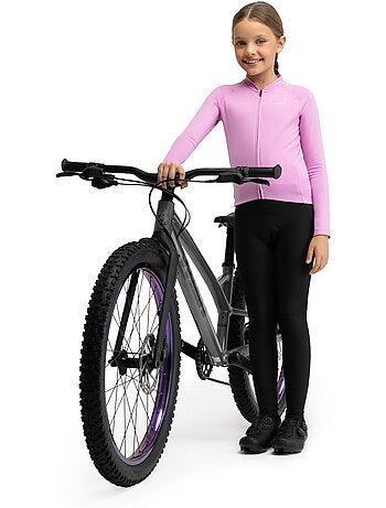 Pantalones largos térmicos ciclismo con badana niña ciclismo niños y niñas k