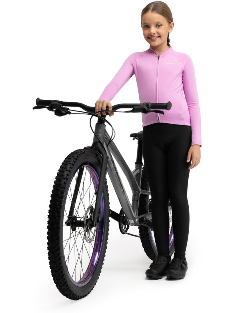 Pantalones largos térmicos ciclismo con badana niña ciclismo niños y niñas k Negro - Kiabi