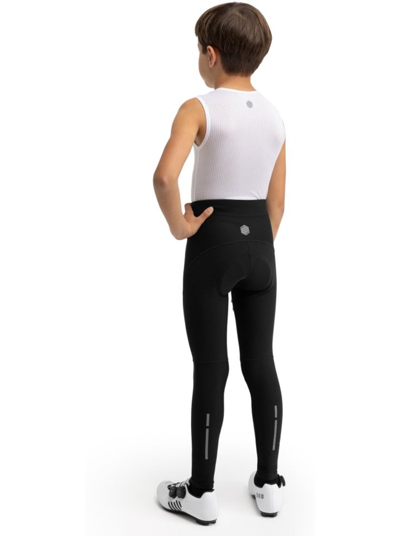 Pantalones largos térmicos ciclismo con badana niño ciclismo niños y niñas k Negro - Kiabi