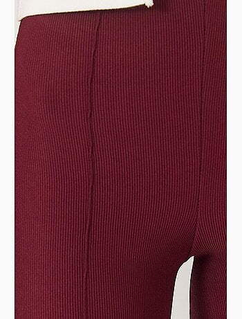 Pantalones leggings acanalados de cintura alta y acampanados lucci