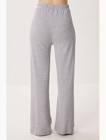 Pantalones lounge de punto de pernera ancha de tiro medio istanbul