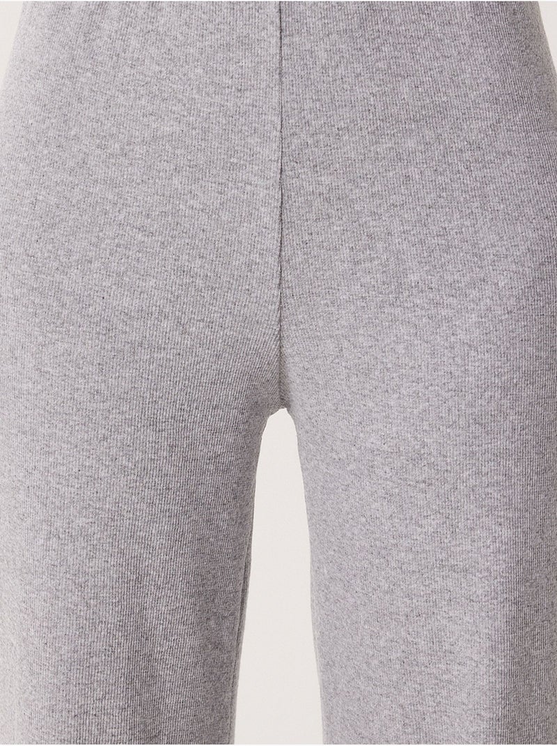 Pantalones lounge de punto de pernera ancha de tiro medio istanbul Gris claro - Kiabi