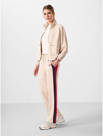 Pantalones palazzo a rayas con cintura con cordón tommy