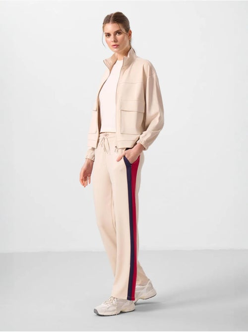 Pantalones palazzo a rayas con cintura con cordón tommy - Kiabi Pantalones palazzo a rayas con cintura con cordón tommy - Kiabi