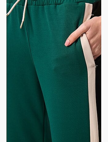 Pantalones palazzo a rayas con cintura con cordón tommy