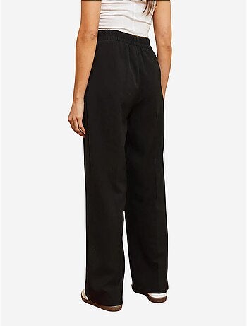 Pantalones palazzo abotonados con cintura asimétrica y pierna ancha lucci