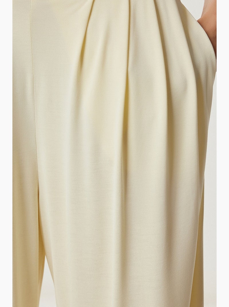 Pantalones palazzo anchos sin cierres istanbul Amarillo limón - Kiabi