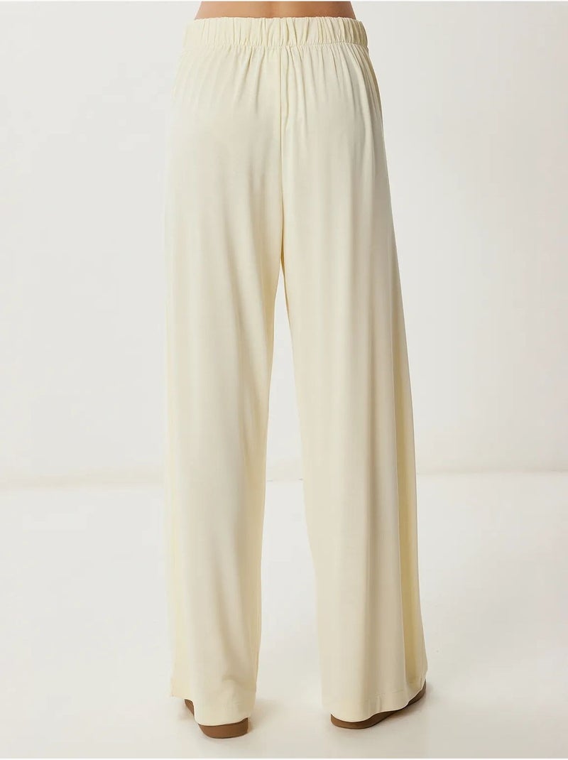 Pantalones palazzo anchos sin cierres istanbul Amarillo limón - Kiabi