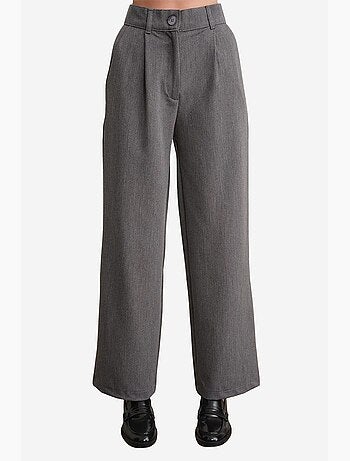 Pantalones palazzo de cintura alta con bolsillos mixray