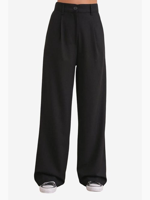 Pantalones palazzo de cintura alta con bolsillos mixray - Kiabi Pantalones palazzo de cintura alta con bolsillos mixray - Kiabi