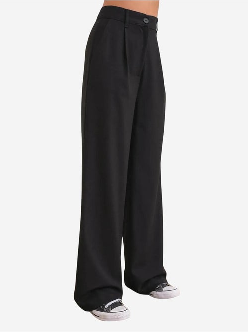 Pantalones palazzo de cintura alta con bolsillos mixray - Kiabi Pantalones palazzo de cintura alta con bolsillos mixray - Kiabi