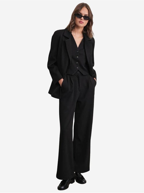 Pantalones palazzo de cintura alta con bolsillos mixray - Kiabi Pantalones palazzo de cintura alta con bolsillos mixray - Kiabi