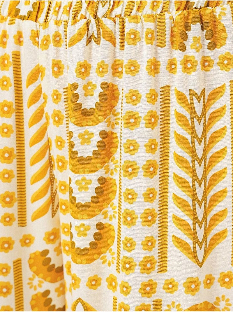 Pantalones palazzo de cintura alta con rayas geométricas bdart Ámbar - Kiabi