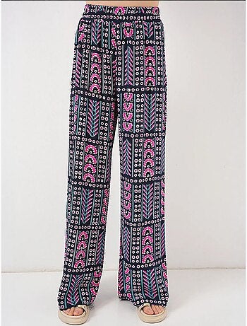 Pantalones palazzo de cintura alta con rayas geométricas bdart