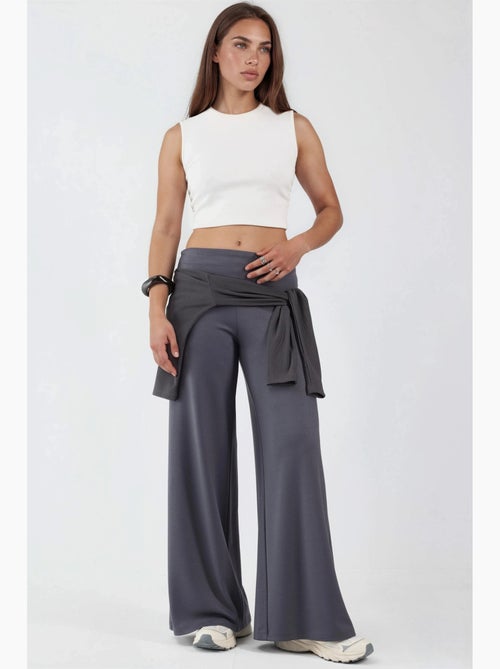 Pantalones palazzo de cintura alta hiccup - Kiabi Pantalones palazzo de cintura alta hiccup - Kiabi