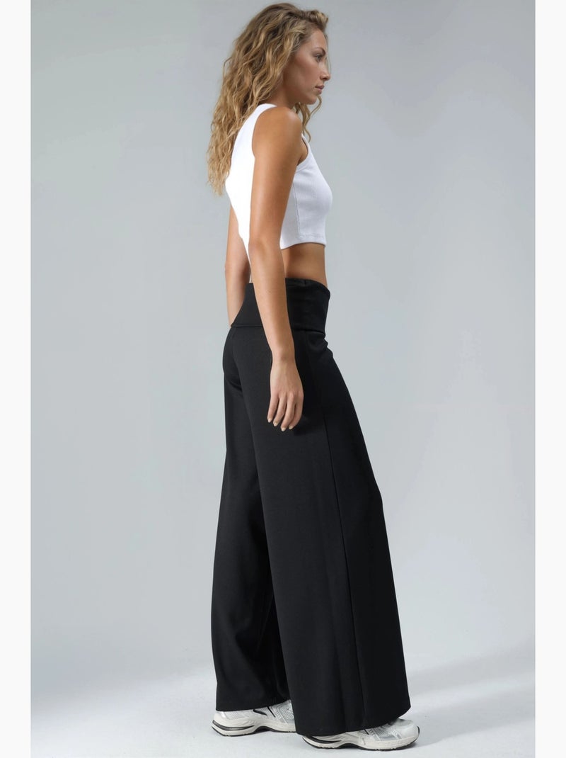 Pantalones palazzo de cintura alta hiccup Negro - Kiabi