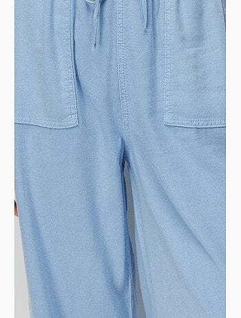 Pantalones palazzo de cintura alta y pernera ancha con cintura de cordón mixray